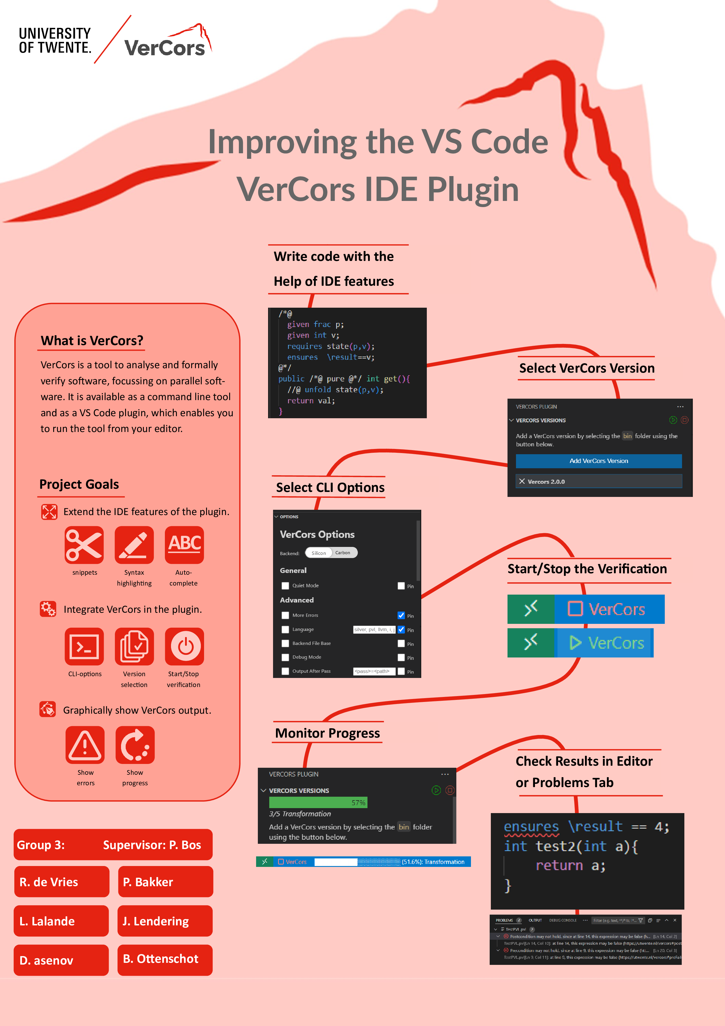 Poster, Improving the VS Code VerCors IDE plugin